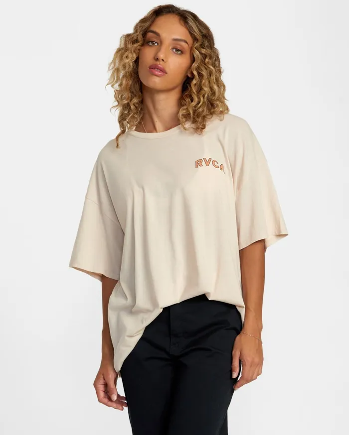RVCA Tees Tanks Banjo Tee Chalk 8211 Women