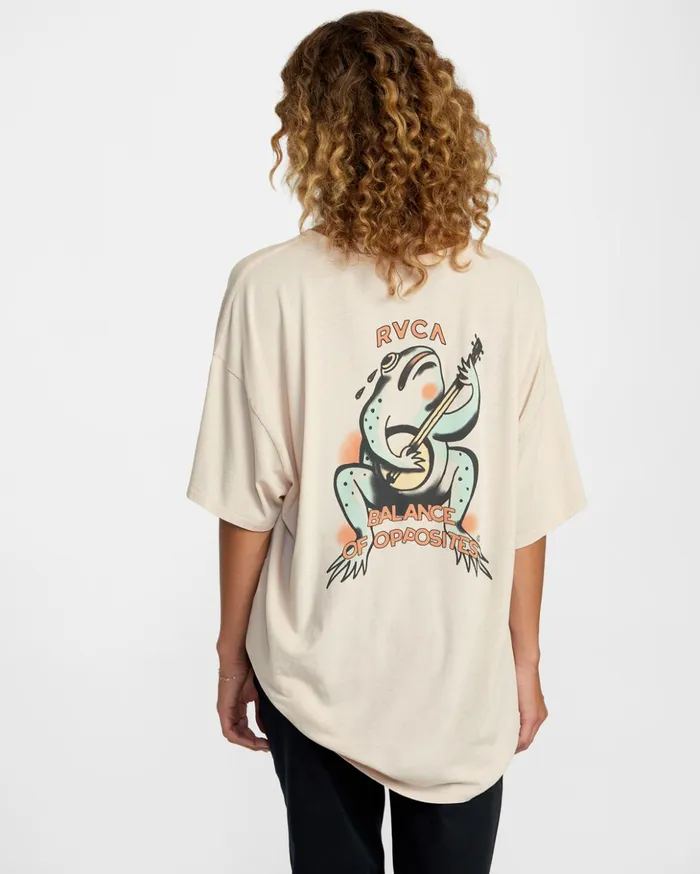 RVCA Tees Tanks Banjo Tee Chalk 8211 Women