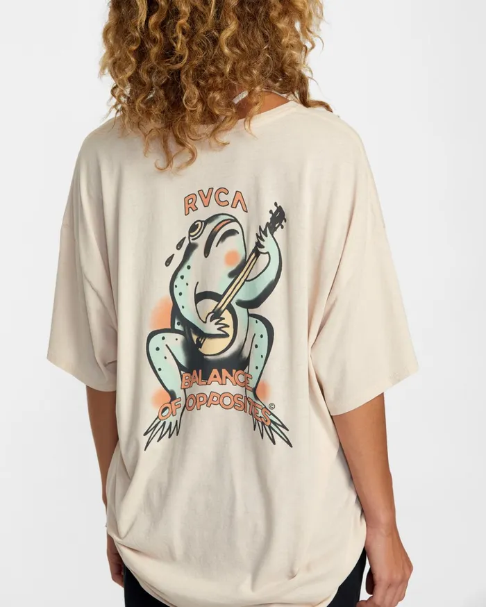 RVCA Tees Tanks Banjo Tee Chalk 8211 Women