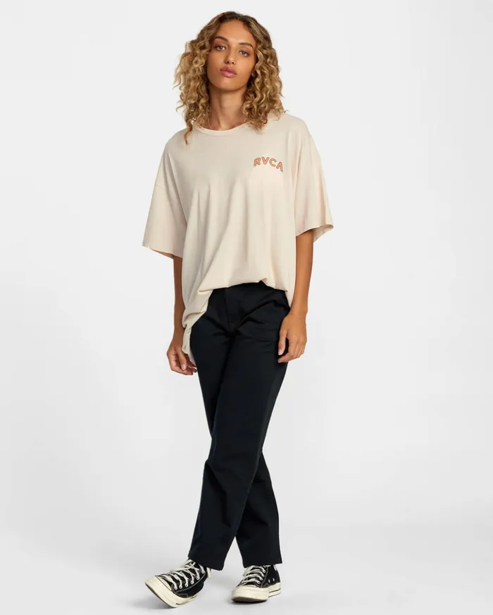 RVCA Tees Tanks Banjo Tee Chalk 8211 Women