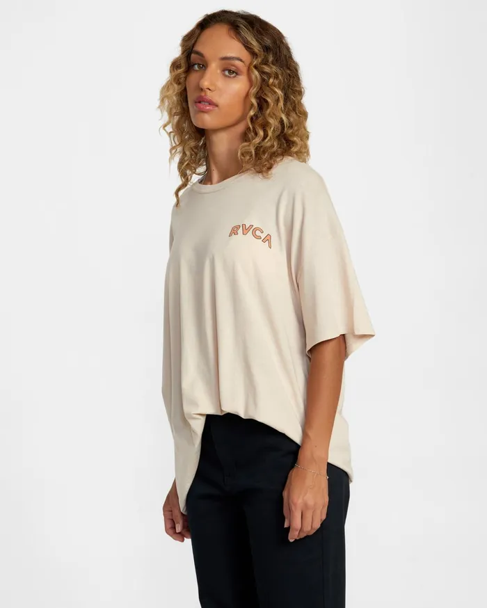 RVCA Tees Tanks Banjo Tee Chalk 8211 Women