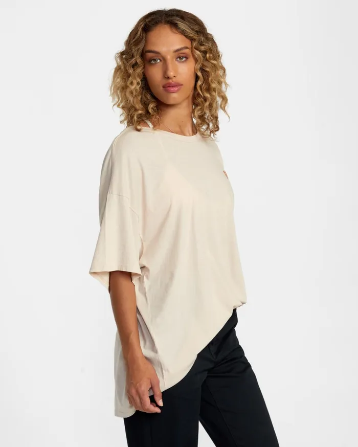 RVCA Tees Tanks Banjo Tee Chalk 8211 Women