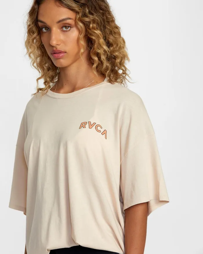 RVCA Tees Tanks Banjo Tee Chalk 8211 Women