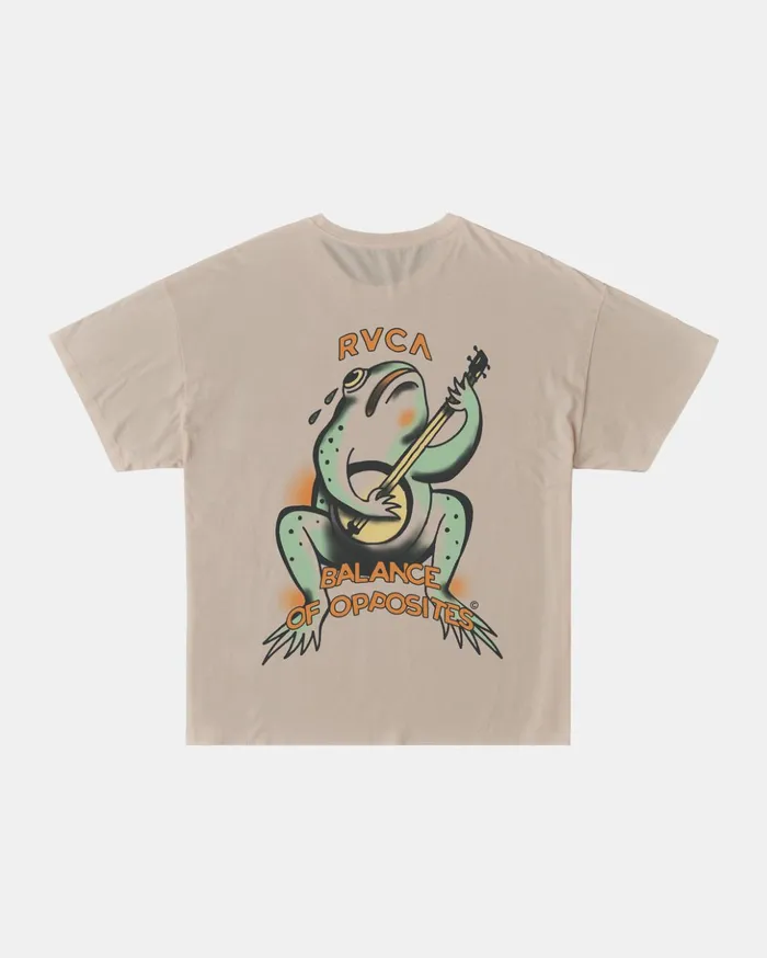 RVCA Tees Tanks Banjo Tee Chalk 8211 Women