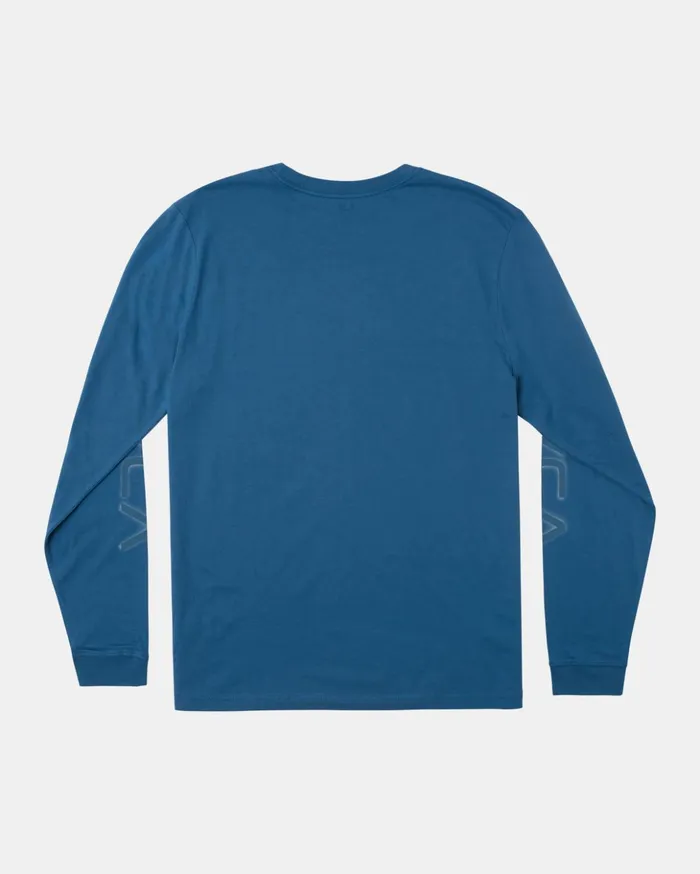 RVCA Tees Tanks Boy039s Big Airbrush Long Sleeve TShirt Cool Blue 8211 Boys