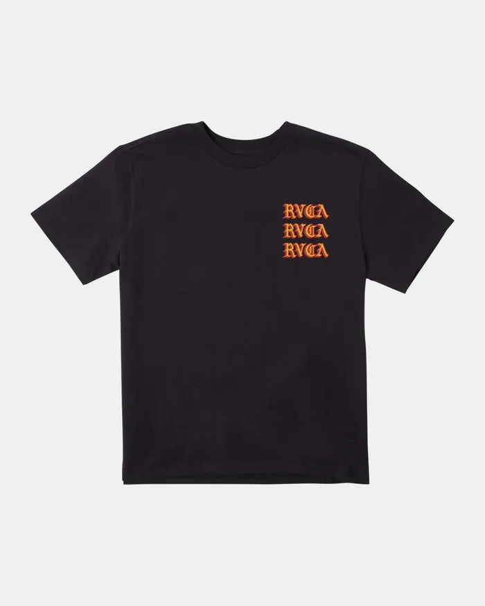 RVCA Tees Tanks Boy039s Del Toro TShirt Black 8211 Boys