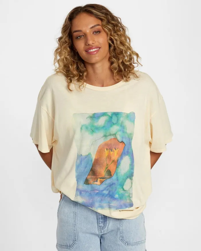 RVCA Tees Tanks Colin Sussingham Float Tee Cream 8211 Women