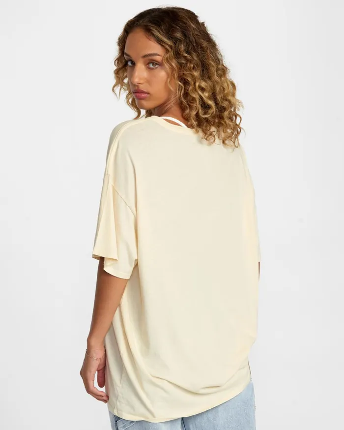 RVCA Tees Tanks Colin Sussingham Float Tee Cream 8211 Women