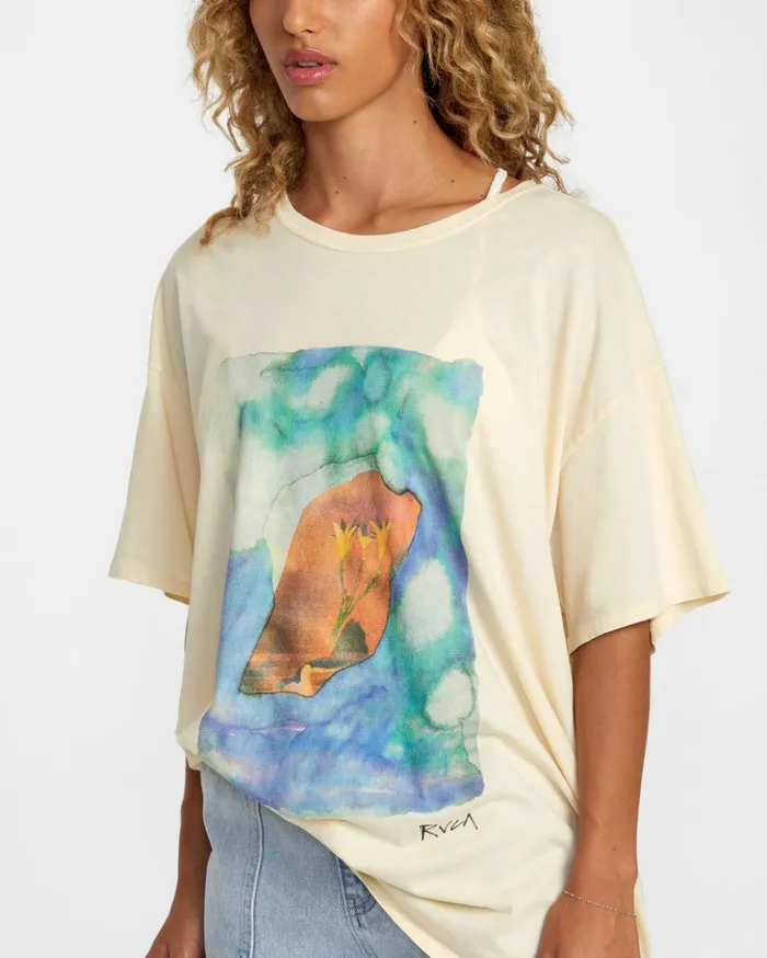 RVCA Tees Tanks Colin Sussingham Float Tee Cream 8211 Women
