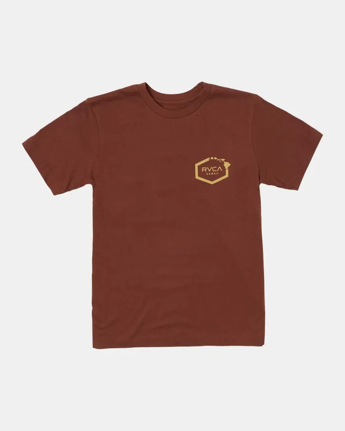 RVCA Tees Tanks ISLAND HEX SS Red Earth 8211 Boys