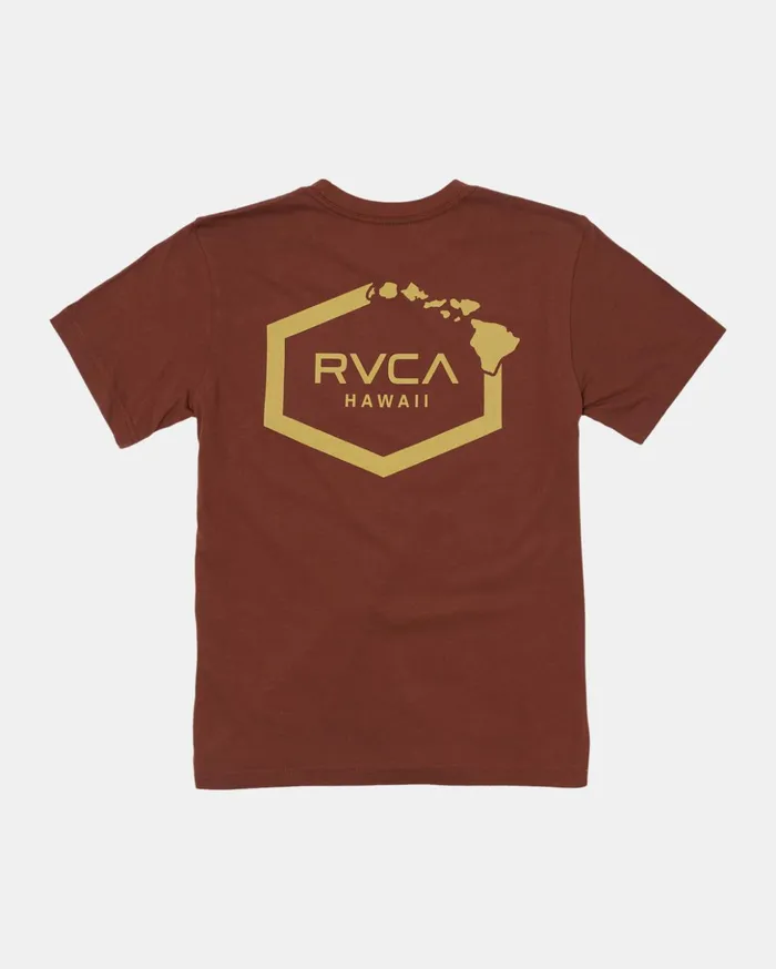 RVCA Tees Tanks ISLAND HEX SS Red Earth 8211 Boys