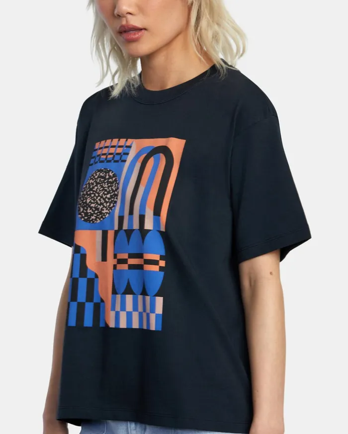 RVCA Tees Tanks Jesse Brown Shapes Anyday Tee Rvca Black 8211 Women