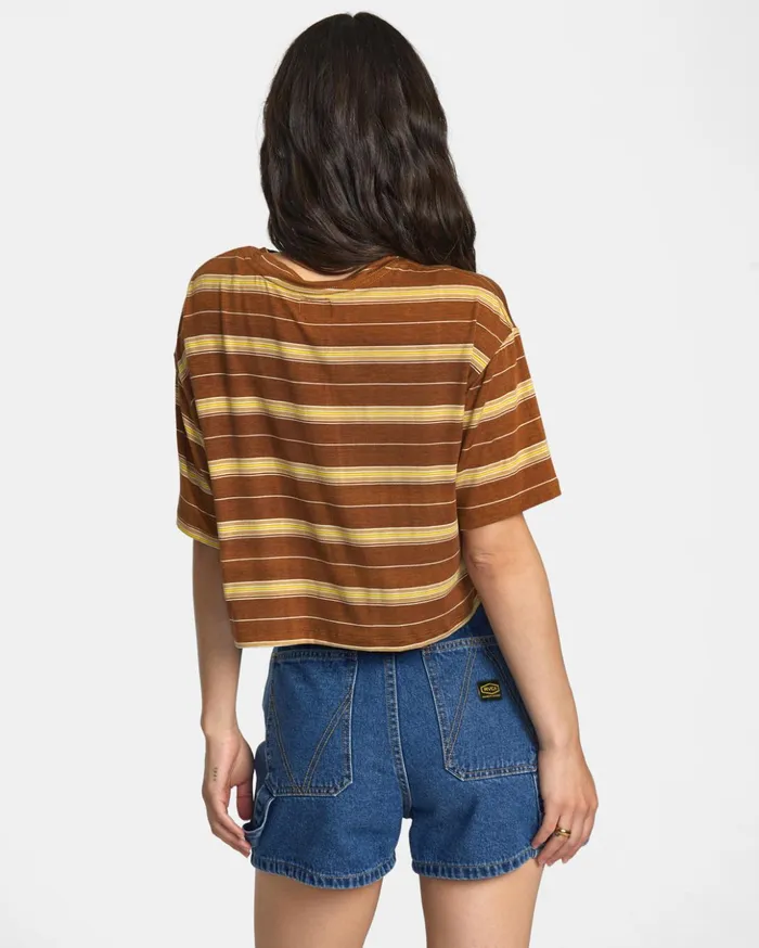 RVCA Tops Hooky Tee Workwear Brown 8211 Women