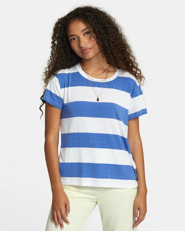 RVCA Tops Recess 3 Crewneck Tee Coast 8211 Women