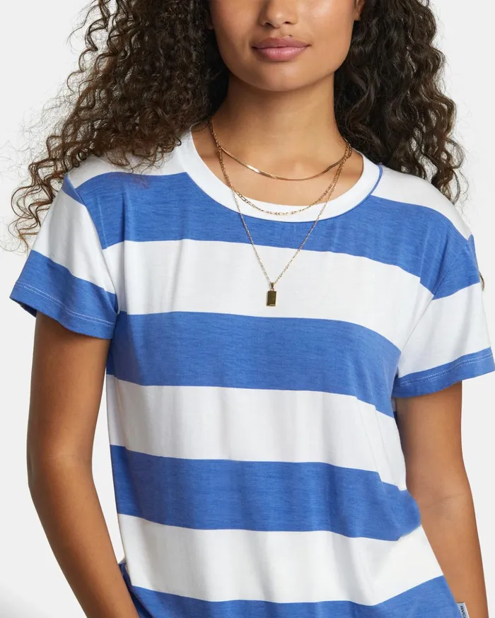RVCA Tops Recess 3 Crewneck Tee Coast 8211 Women