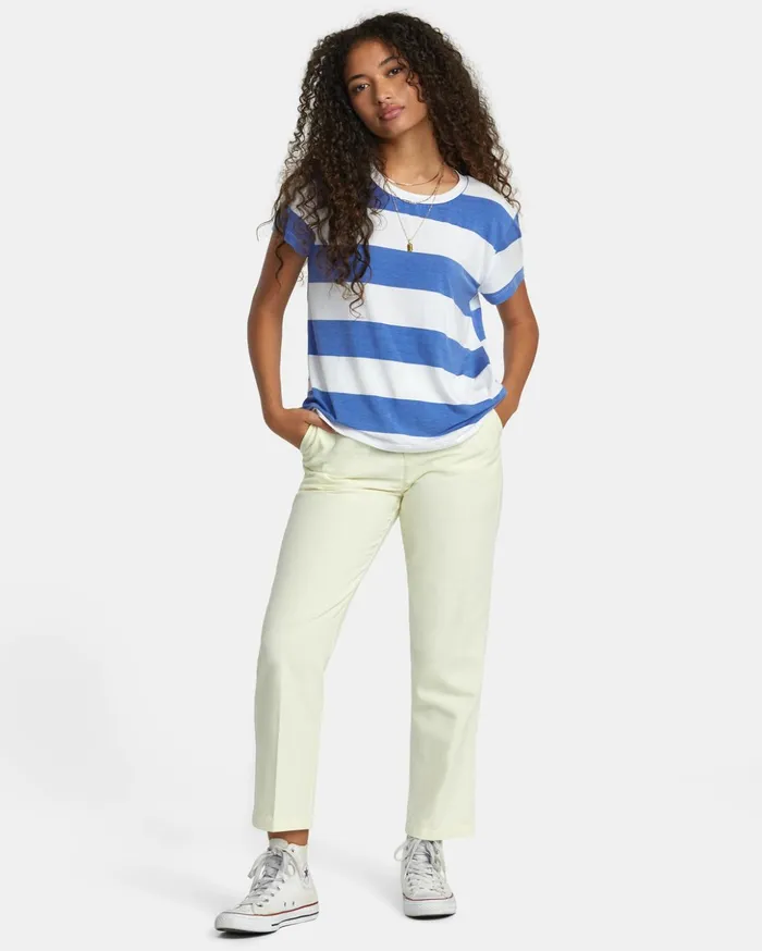 RVCA Tops Recess 3 Crewneck Tee Coast 8211 Women