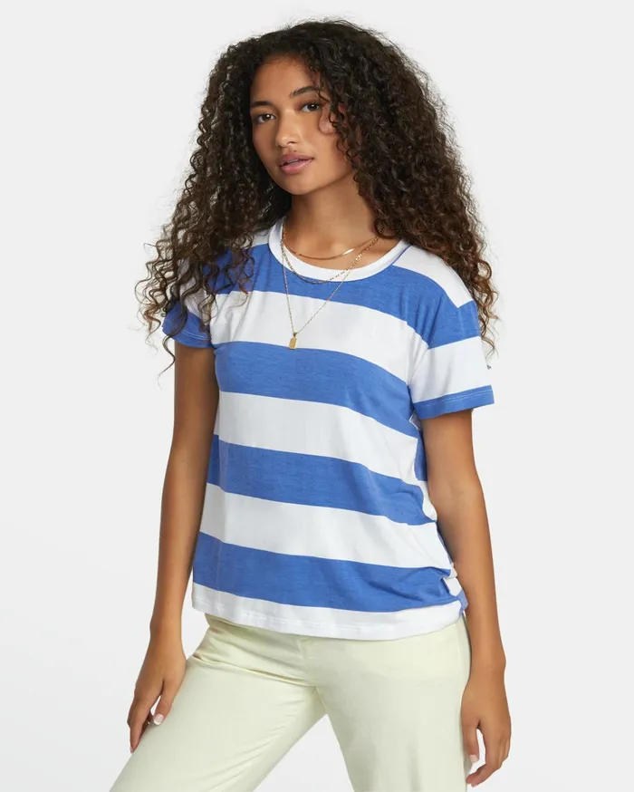 RVCA Tops Recess 3 Crewneck Tee Coast 8211 Women