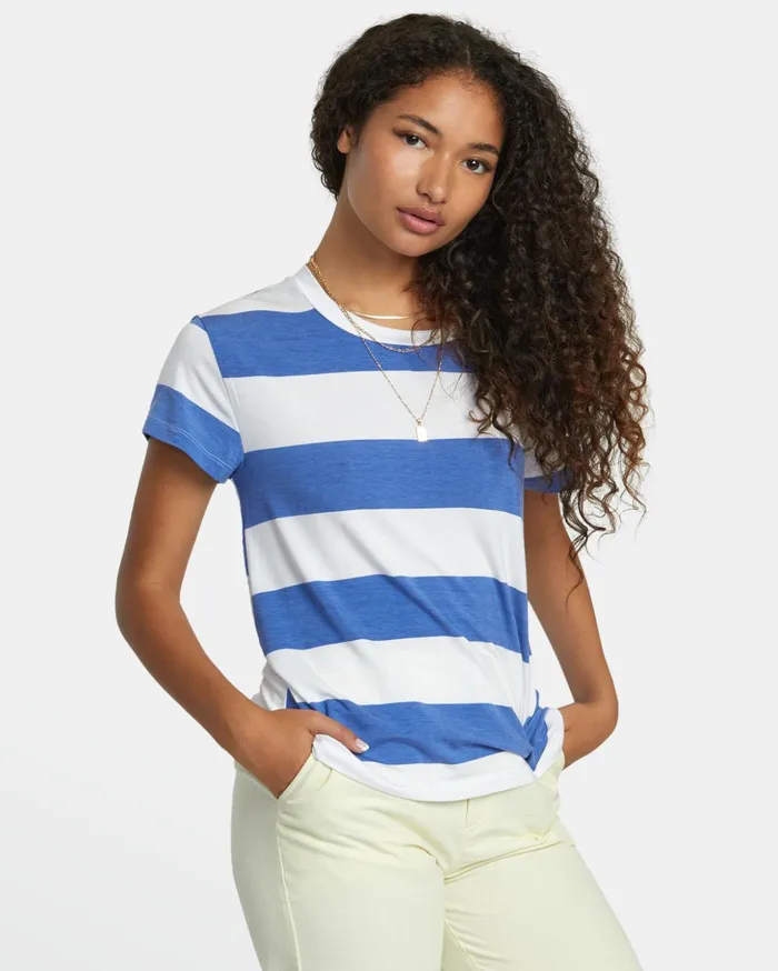 RVCA Tops Recess 3 Crewneck Tee Coast 8211 Women