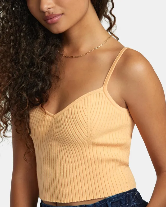RVCA Tops Silhouette Knitted Tank Melon 8211 Women