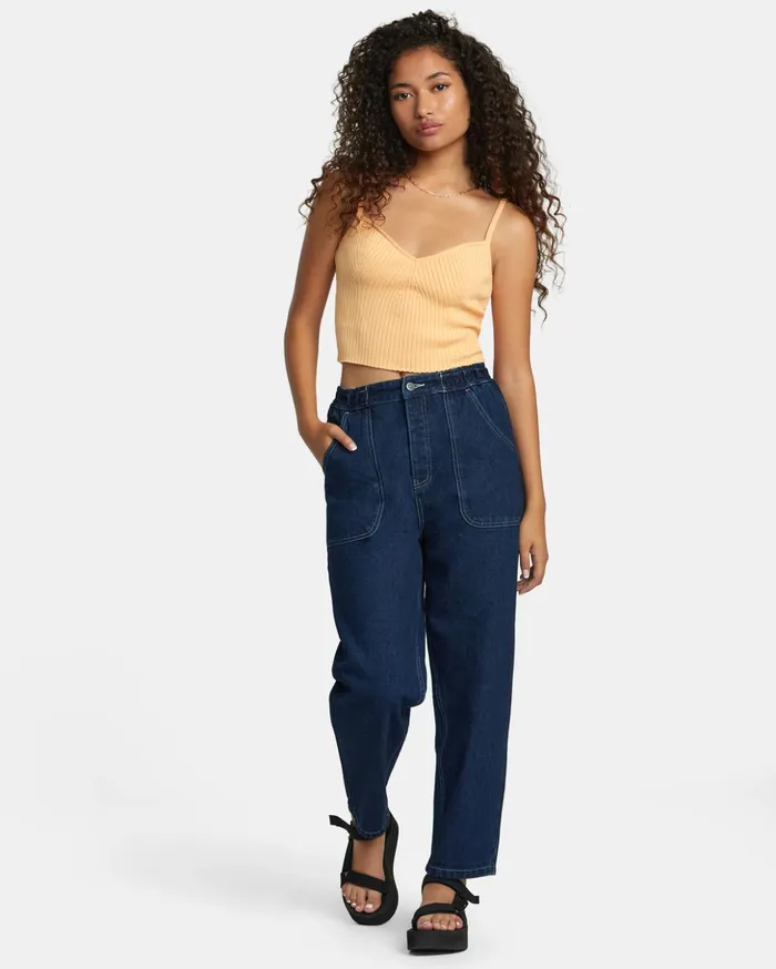 RVCA Tops Silhouette Knitted Tank Melon 8211 Women