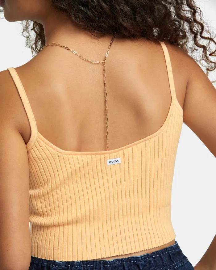 RVCA Tops Silhouette Knitted Tank Melon 8211 Women