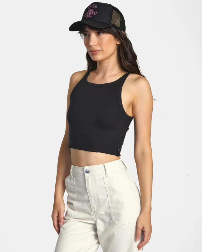RVCA Tops Slide Tank Top Rvca Black 8211 Women