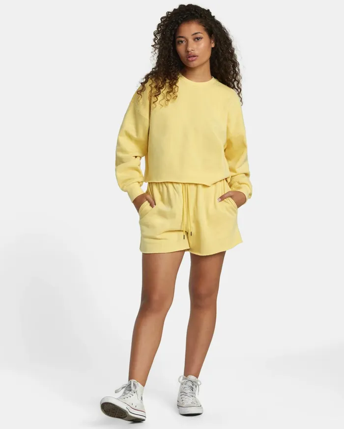 RVCA Tops Sunday Test Drive Peached Sweatshirt Golden 8211 Women