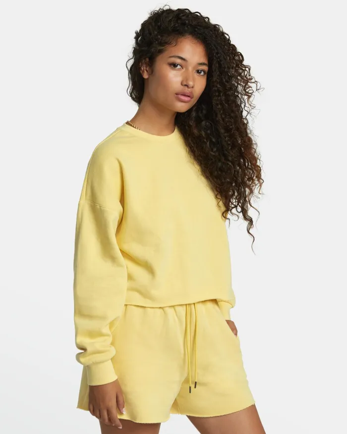RVCA Tops Sunday Test Drive Peached Sweatshirt Golden 8211 Women