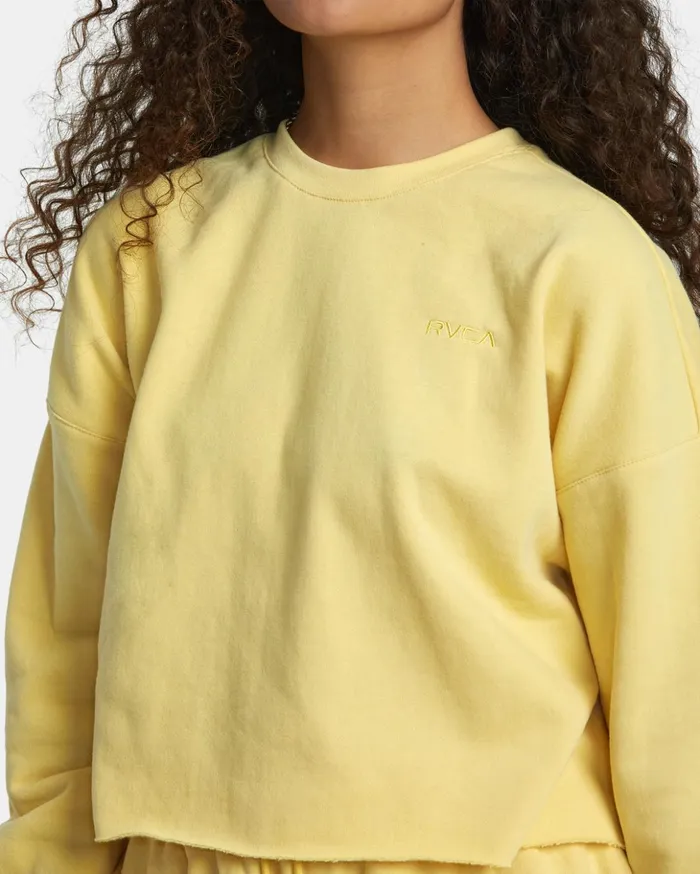 RVCA Tops Sunday Test Drive Peached Sweatshirt Golden 8211 Women