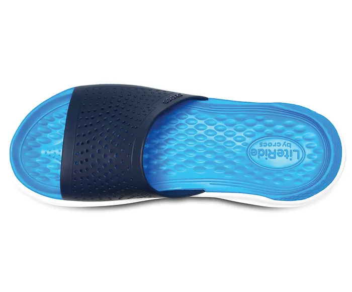Sandals LiteRide Slide Navy White Crocs WomenMen
