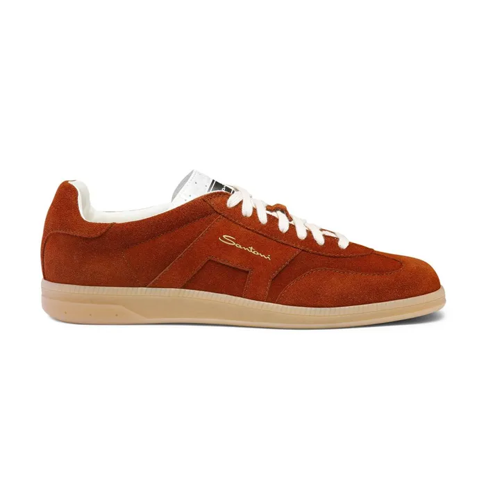 Santoni Brown Suede Dbs Oly Sneaker Men Sneakers