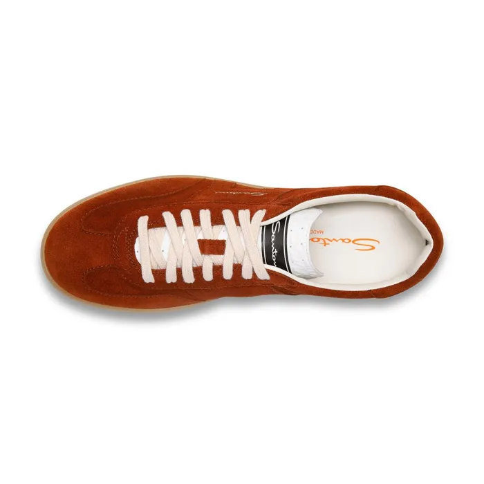 Santoni Brown Suede Dbs Oly Sneaker Men Sneakers