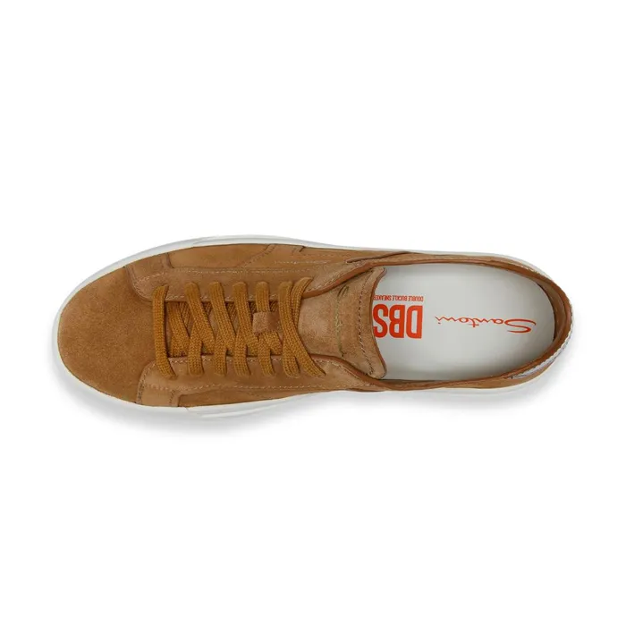 Santoni Brown Suede Double Buckle Sneaker Men Sneakers