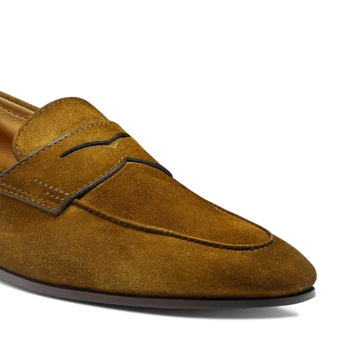 Santoni Green Suede Carlo Loafer Men Loafers