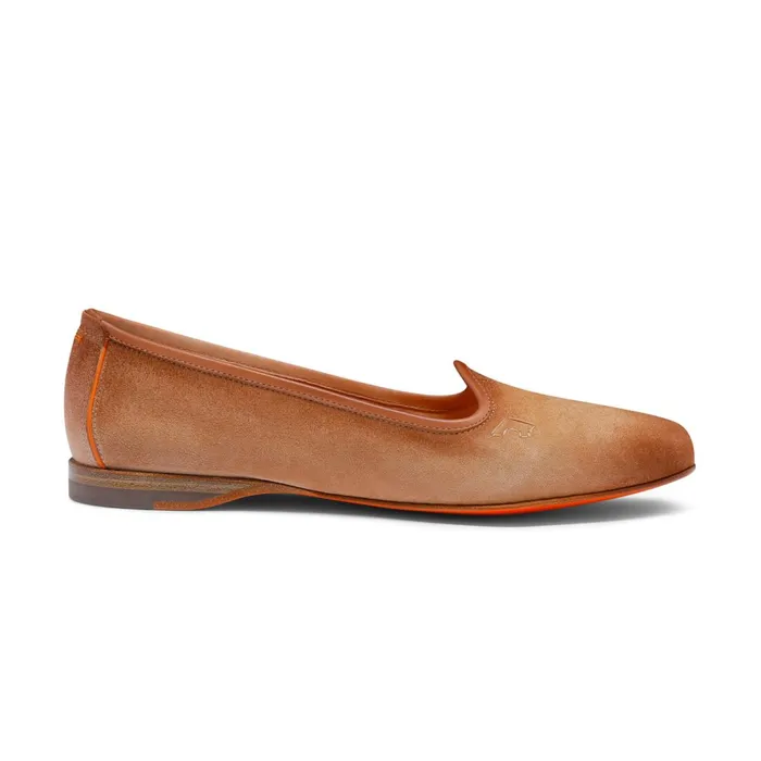 Santoni Pink Suede Loafer Women Loafers