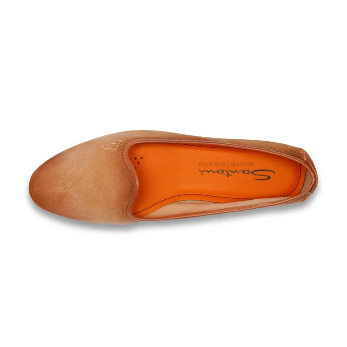 Santoni Pink Suede Loafer Women Loafers