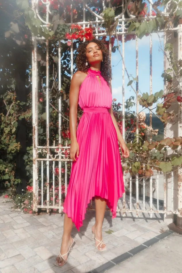 Satin Dresses Dominique Dress Pink Petal and Pup Women