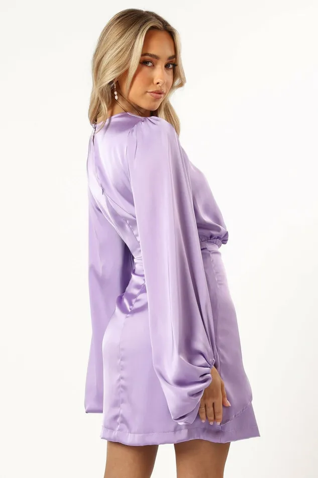 Satin Dresses Women Petal and Pup Emillia Dress Lavender