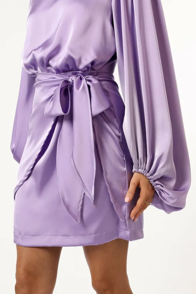 Satin Dresses Women Petal and Pup Emillia Dress Lavender
