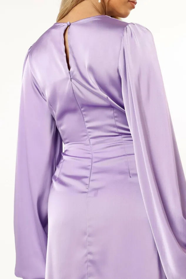 Satin Dresses Women Petal and Pup Emillia Dress Lavender