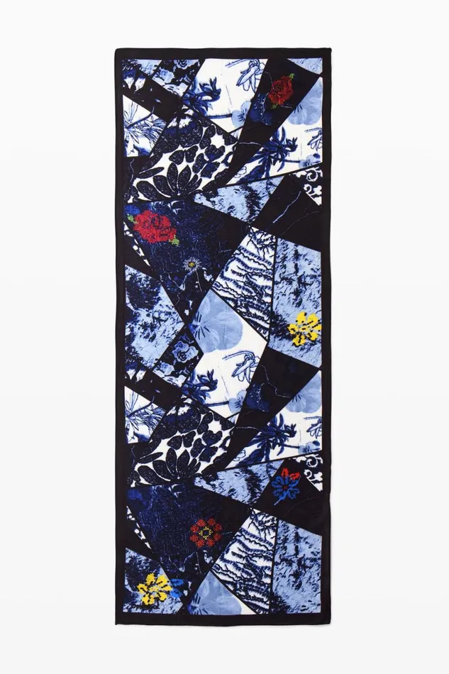 Scarves And Scarf Women Desigual Denim Floral Scarf Blue