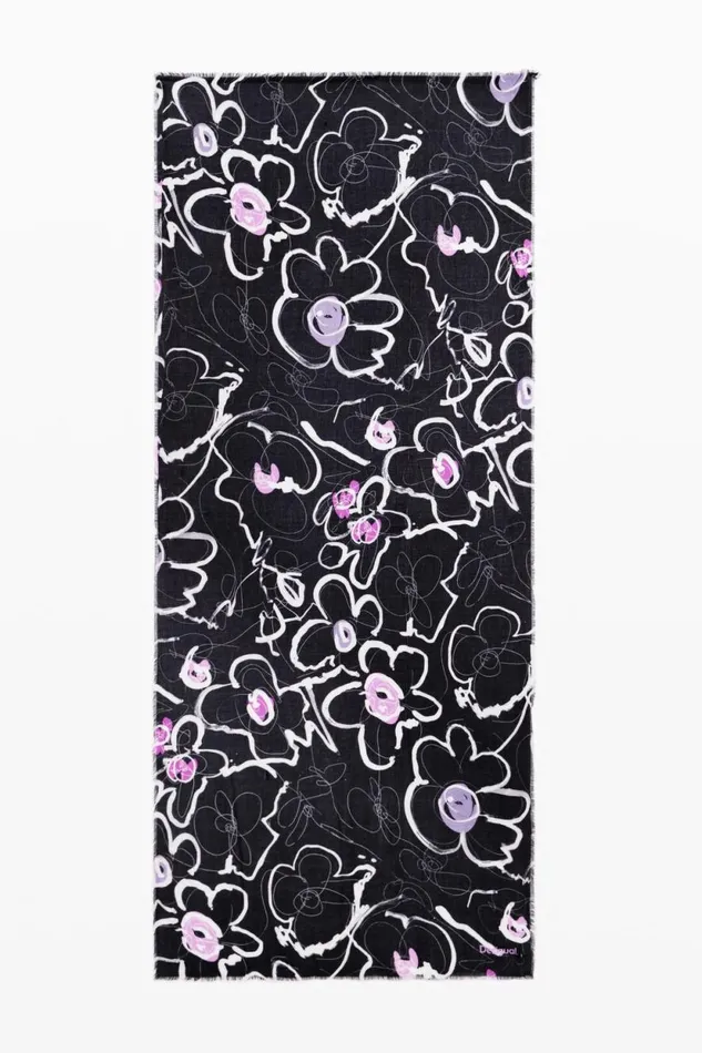 Scarves And Scarf Women Desigual Floral Scarf Blue