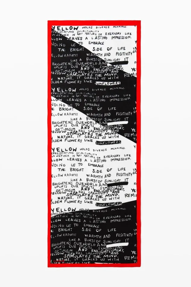 Scarves And Scarf Women Desigual Lettering Scarf Black