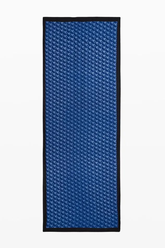 Scarves And Scarf Women Desigual Rectangular Scarf With Desigual Logo Blue