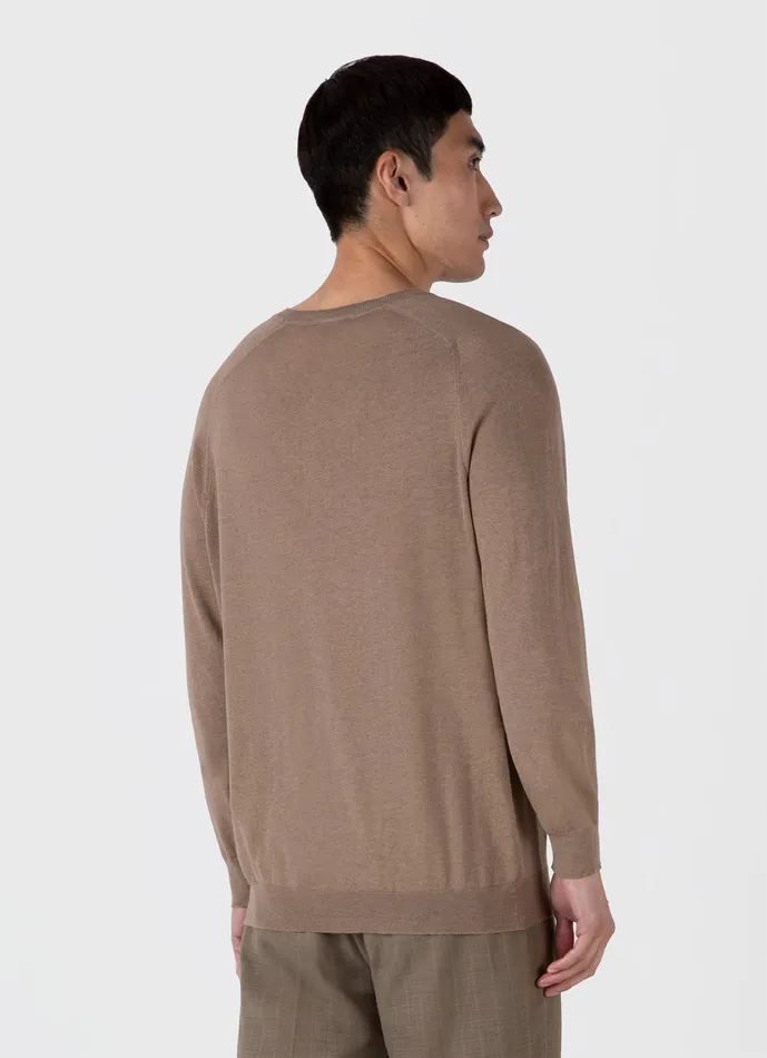 Sea Island Cashmere Crew Neck Jumper Oat Knitwear ussunspel Men Sea Island Cashmere Crew Neck Jumper Oat Knitwear ussunspel Men