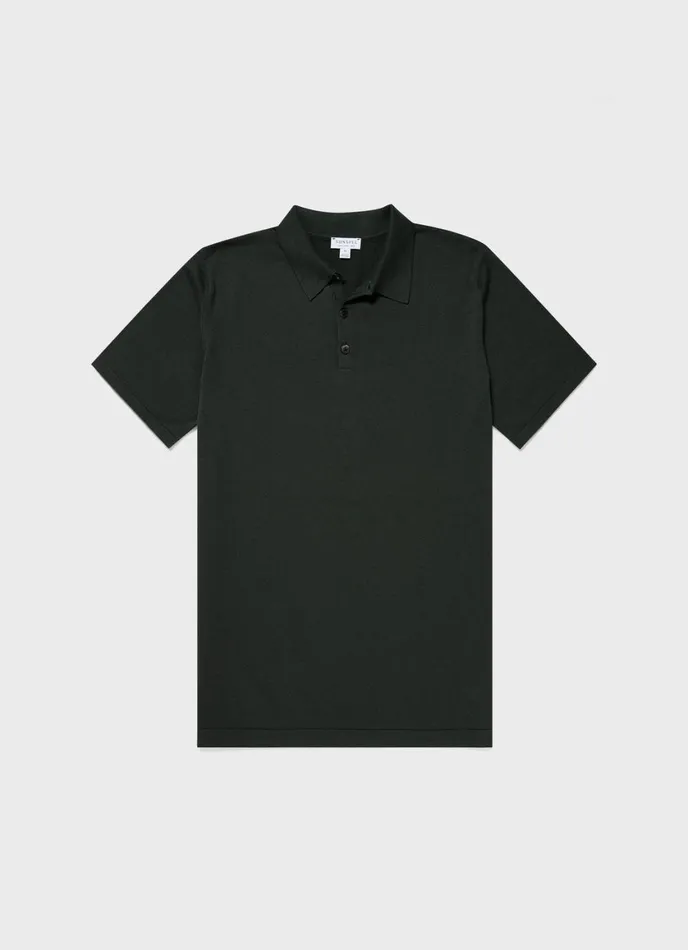Sea Island Cotton Polo Shirt Seaweed Men SUNSPEL Polo Shirts