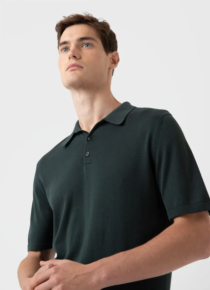 Sea Island Cotton Polo Shirt Seaweed Men SUNSPEL Polo Shirts