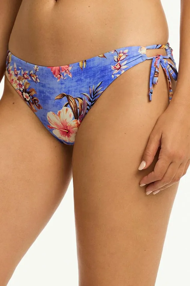Sea Level Bottoms Blue Hawaii Tie Side Cheeky Pant Blue Hawaii 8211 Women
