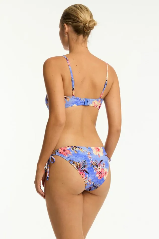 Sea Level Bottoms Blue Hawaii Tie Side Cheeky Pant Blue Hawaii 8211 Women