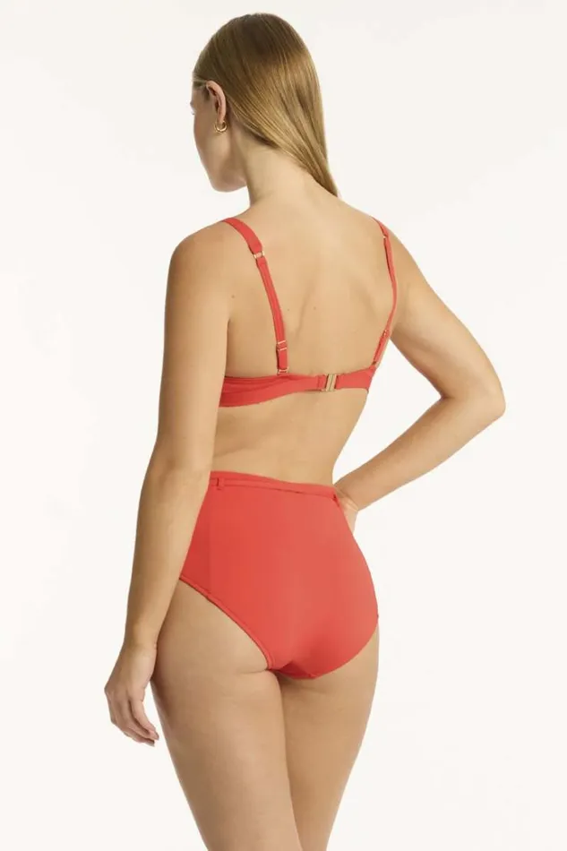 Sea Level Bottoms Casa Del Mar Belted High Waist Pant Casa Del Mar Flame 8211 Women